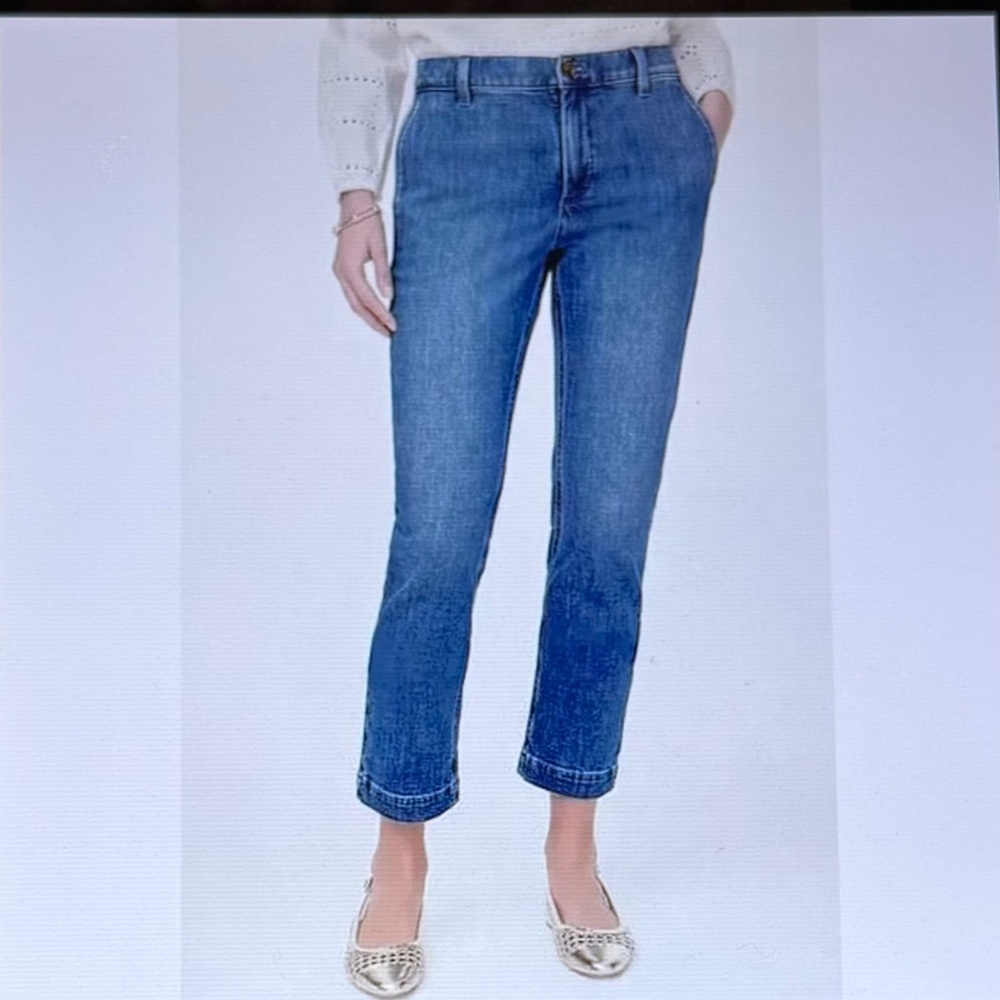 J Crew Lightweight Cropped Denim Chino Pant NWT - 29